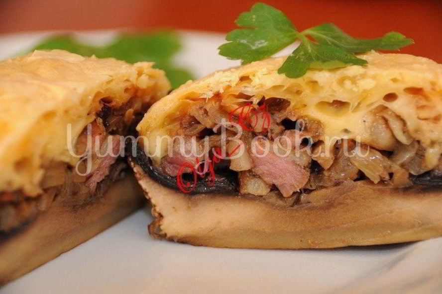 Рецепт шампиньоны, запеченные с беконом и сыром