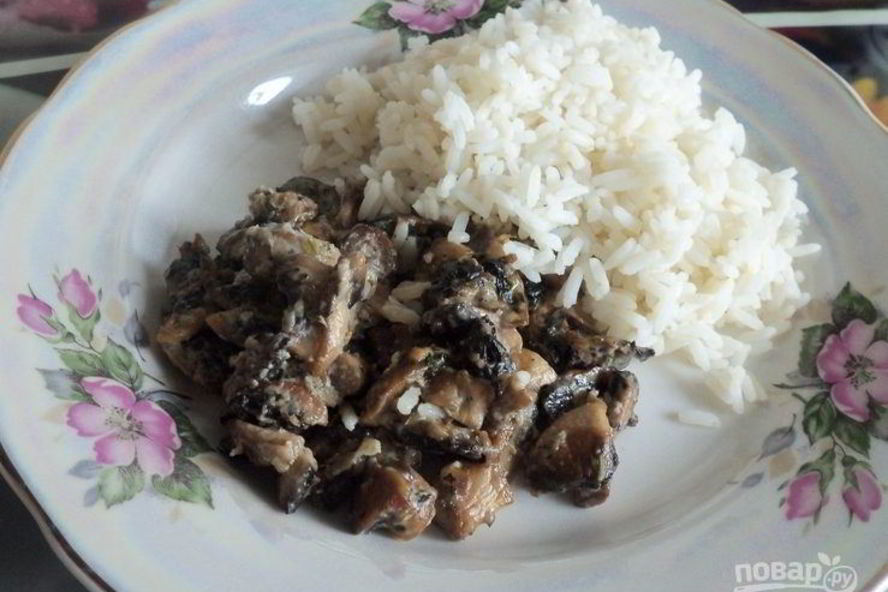 Рецепт шампиньоны жареные со сметаной