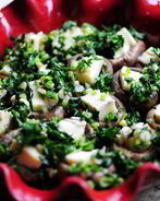 Запеченные грибы с сыром бри