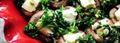 запеченные грибы с сыром бри. Шаг 4