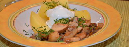 жареные белые грибы. Шаг 2