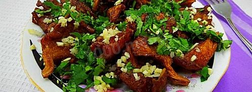 жареные грибы с чесноком. Шаг 8