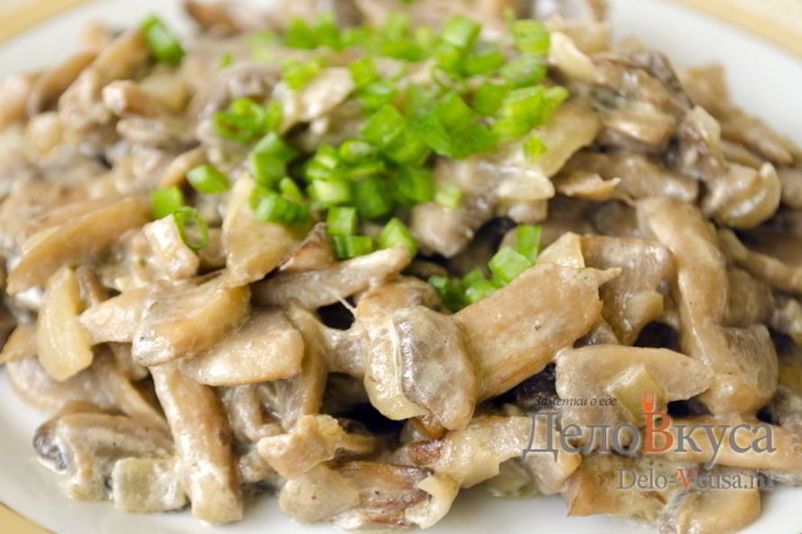 Рецепт жареные шампиньоны со сметаной