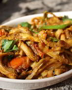 Жареные вешенки с луком