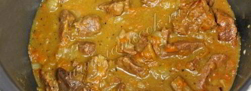 гуляш из говядины в мультиварке. Шаг 6