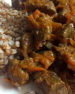 Гуляш из говяжьего сердца