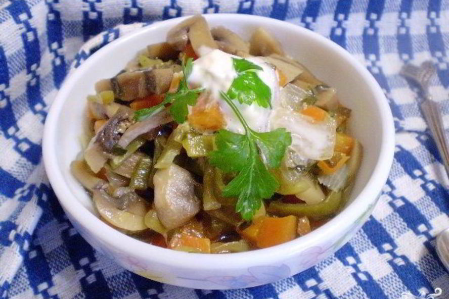 Рецепт гуляш из шампиньонов