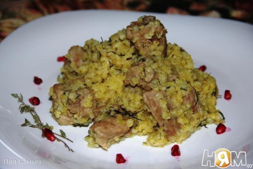 Рецепт томленый в сельдерее гуляш с булгуром