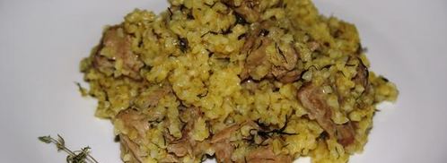 томленый в сельдерее гуляш с булгуром. Шаг 12