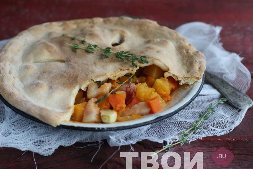 Рецепт тыквенный гуляш с беконом