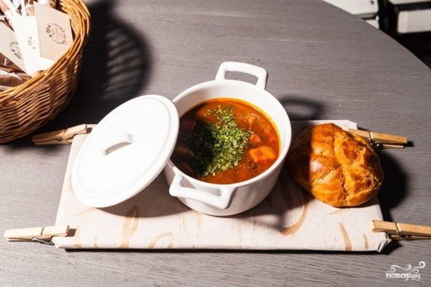 Рецепт венгерский суп-гуляш из говядины