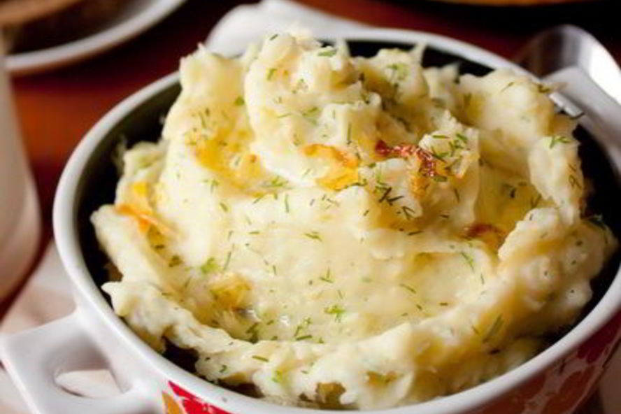 Рецепт картофельное пюре с карамелизированным луком