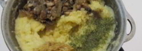 картофельное пюре с шампиньонами. Шаг 3