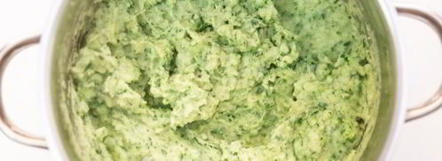 картофельное пюре со шпинатом и чесноком. Шаг 9