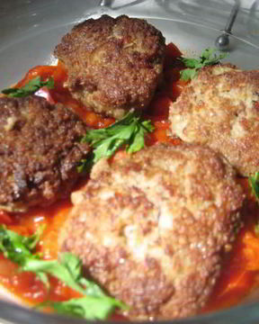 Гречаники с овощным соусом