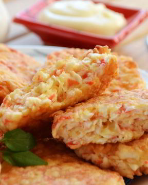 Котлетки из крабовых палочек