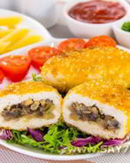 Котлеты из индейки, фаршированные грибами