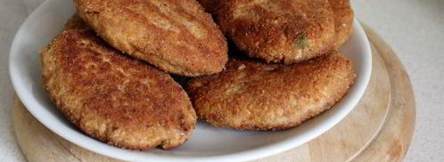 котлеты из семги с пшеничными отрубями и кинзой. Шаг 5