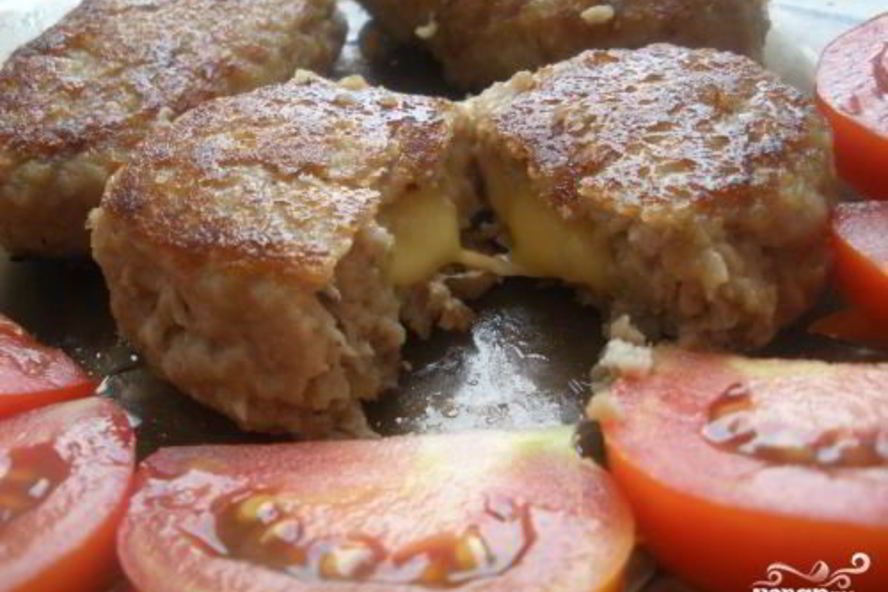 Рецепт котлеты с сырной начинкой