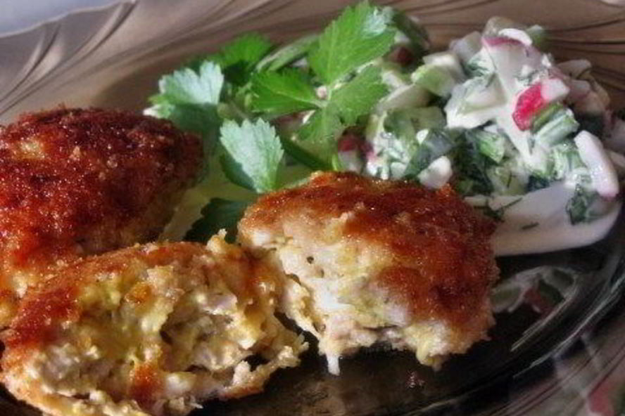 Рецепт рубленые куриные котлеты с сыром