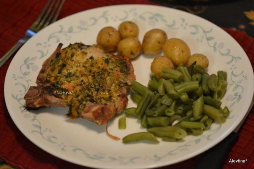 Рецепт свиные котлеты с горчичным пряным маслом