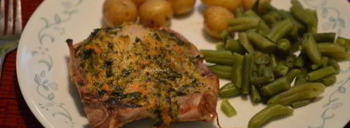 свиные котлеты с горчичным пряным маслом. Шаг 4