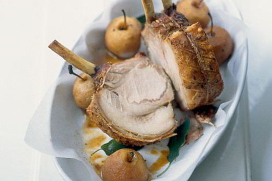 Рецепт свиные котлеты с яблоками, шалфеем и сидром