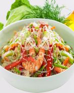 Крахмальная лапша с креветками