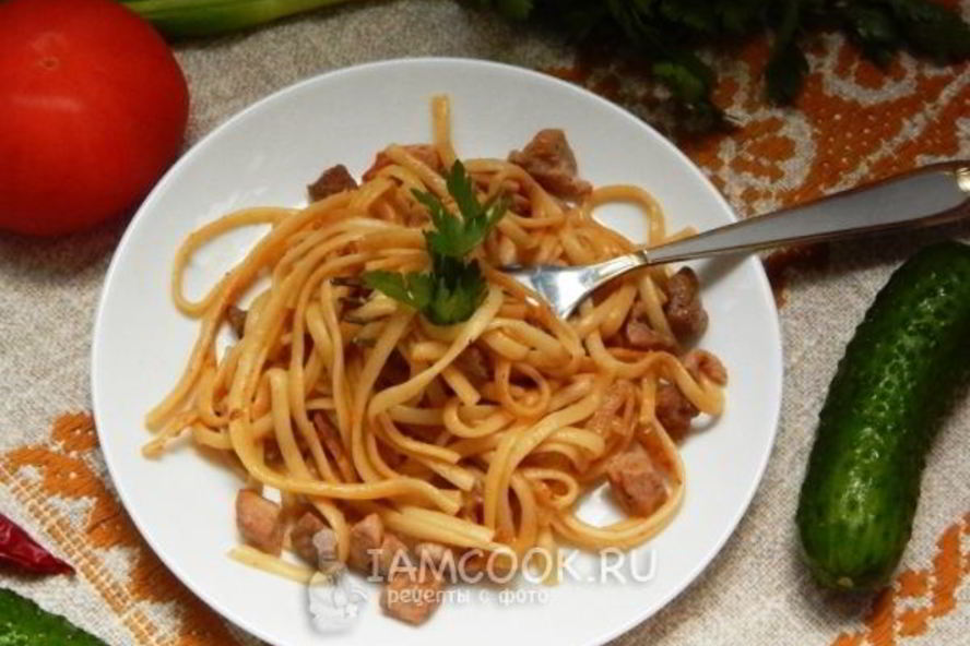 Рецепт лапши с мясома