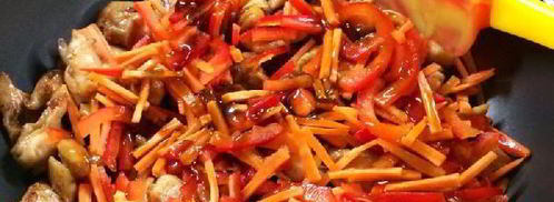 лапша удон с курицей терияки. Шаг 5