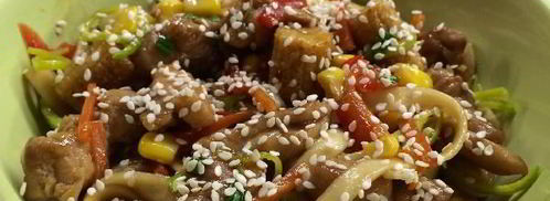 лапша удон с курицей терияки. Шаг 8