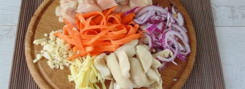 лапша удон с курицей. Шаг 7