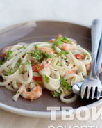 Лапша удон в кокосовом молоке с креветками