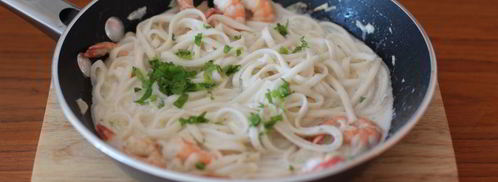 лапша удон в кокосовом молоке с креветками. Шаг 6