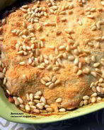 Блинная лазанья с шампиньонами и луком-пореем