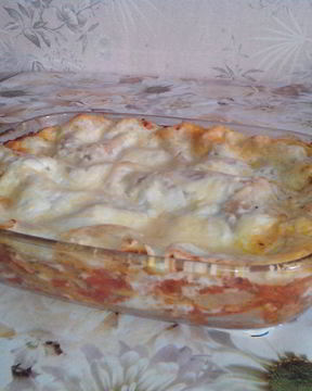Лазанья болоньезе с соусом бешамель