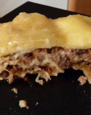 Лазанья с фаршем и грибами