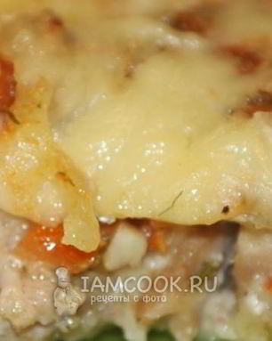 Лазанья с курицей и грибами