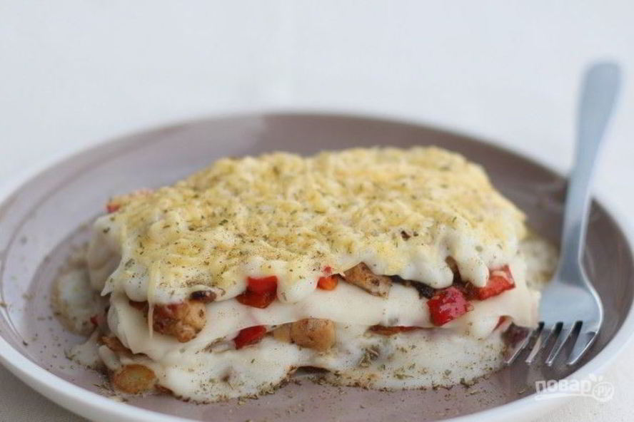Рецепт лазанья с курицей и соусом бешамель