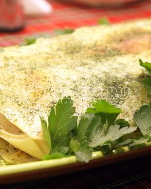 Лазанья с минтаем