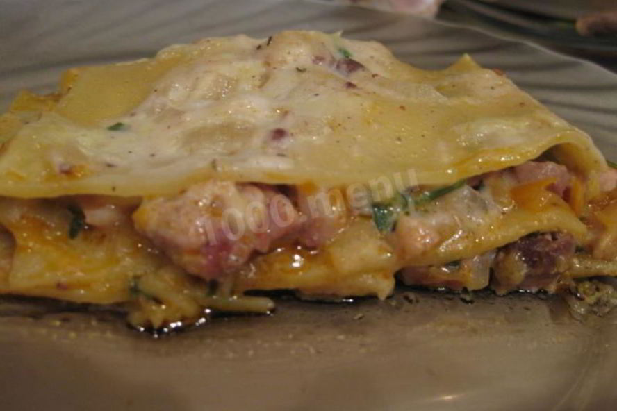 Рецепт лазанья с мясом