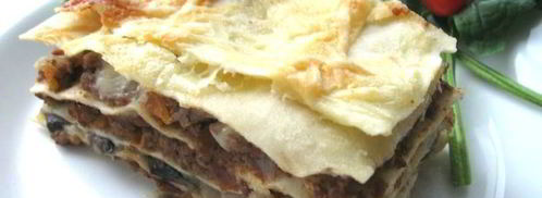 лазанья с рагу болоньезе, грибами и моцареллой. Шаг 14