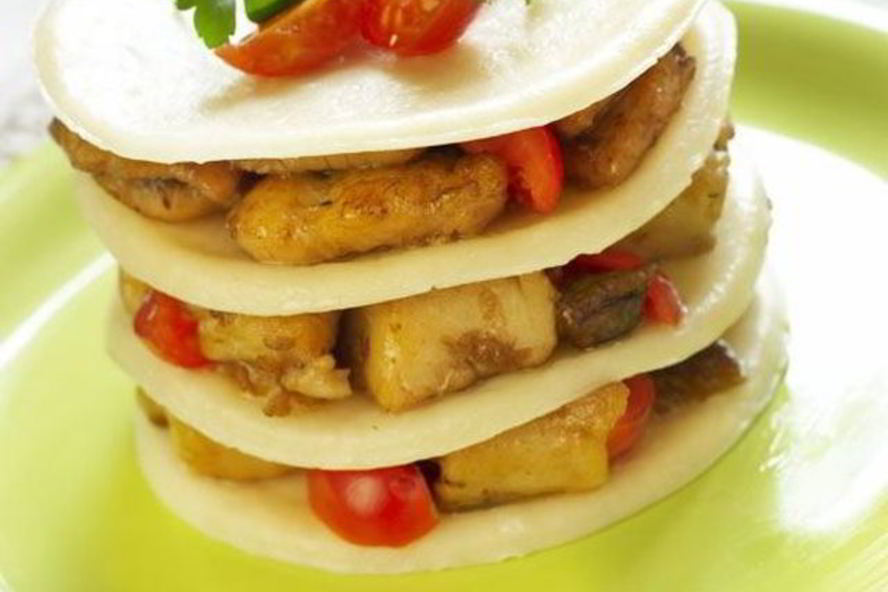 Рецепт лазанья с рыбным филе и грибами