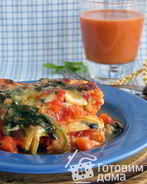 Овощная лазанья с тыквой и шпинатом