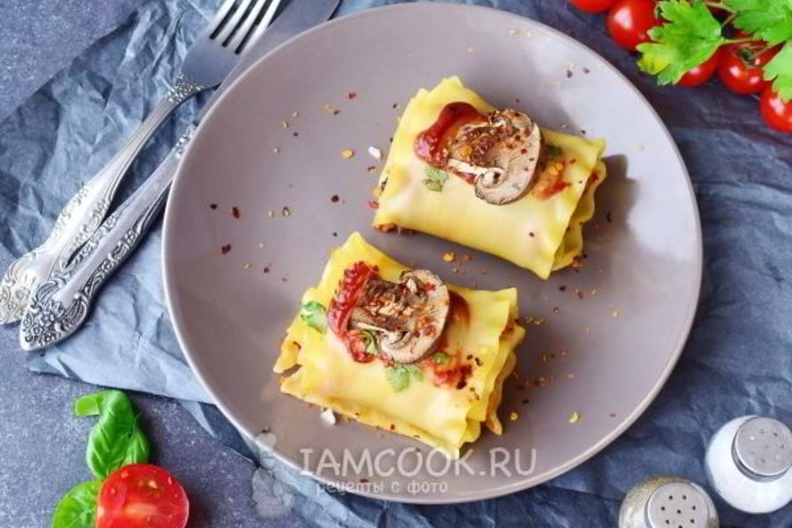 Рецепт постная лазанья с грибами