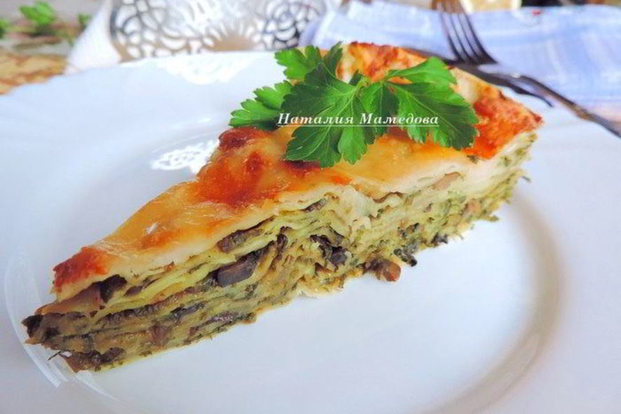 Рецепт зеленая лазанья на лаваше