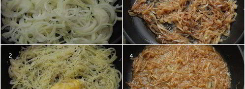 гречневая паста с печенью и карамелизованным луком. Шаг 4