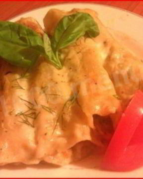 Каннелони с мясным фаршем и овощами
