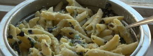 макароны пенне с яичным соусом. Шаг 7