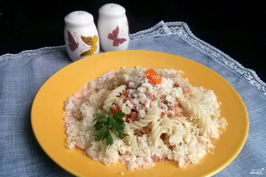 Рецепт макароны с фаршем и сыром
